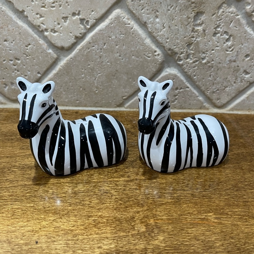 Zebra Salt and Pepper Shakers